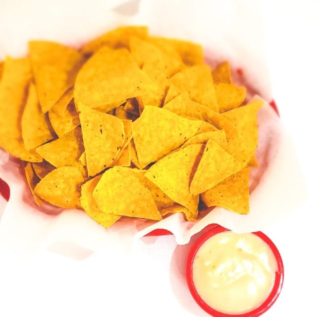Chips & Melted Shredded OR Queso Blanco.