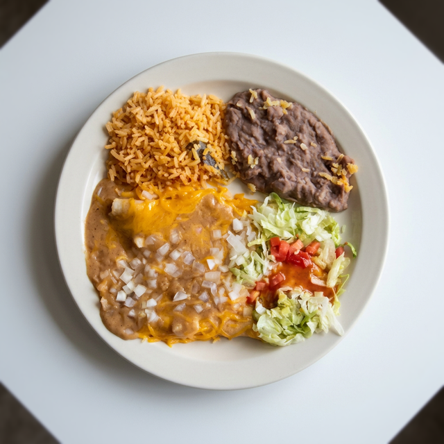 Cheese Or Beans Enchilada Dinner.